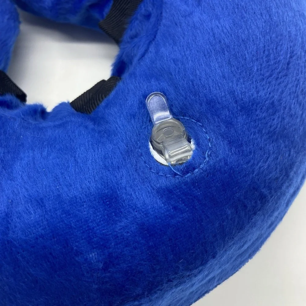 Pet Recovery Surgery Inflatable Donut Collar Protective Medium Cone Dog Blue EUC